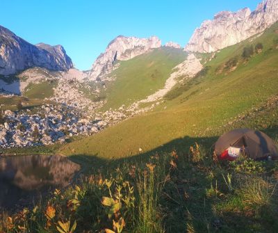 Bivouac dans les Alpes